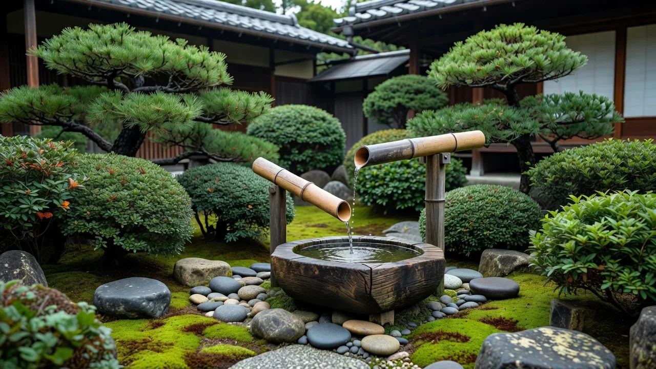 つくばい（水鉢）のある空間